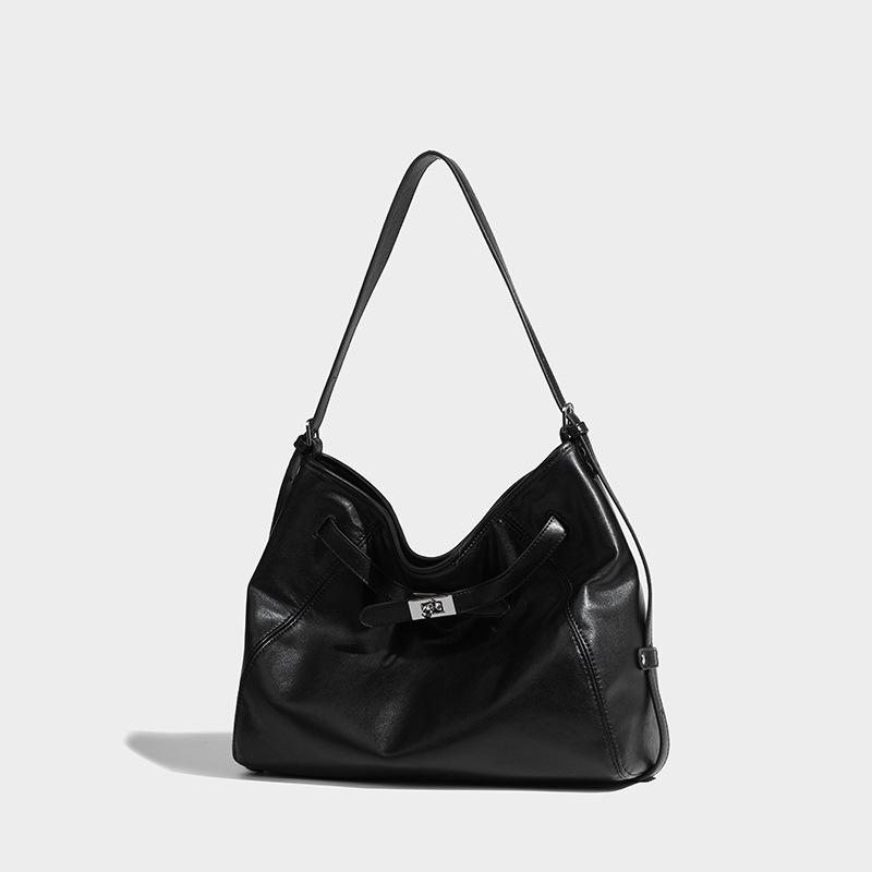 

Мягкий диван в минималистском стиле, модная, универсальная, большая вместительная сумка-ведро, модная, горячая, для девушек, для студентов, сумка через плечо подмышкой чёрный