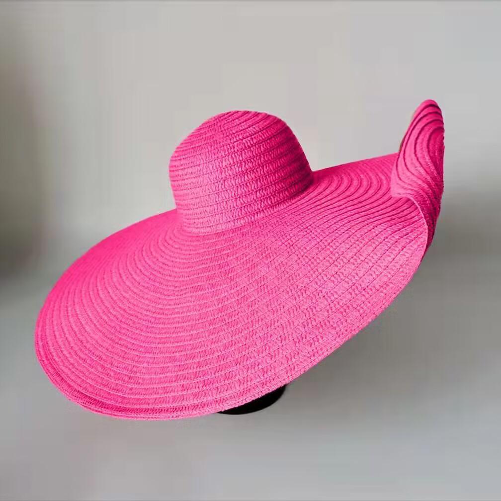 Women s Foldable Large-Brim Straw Hat: Stylish Sun Protection for Summer Beach Outings. розы красного