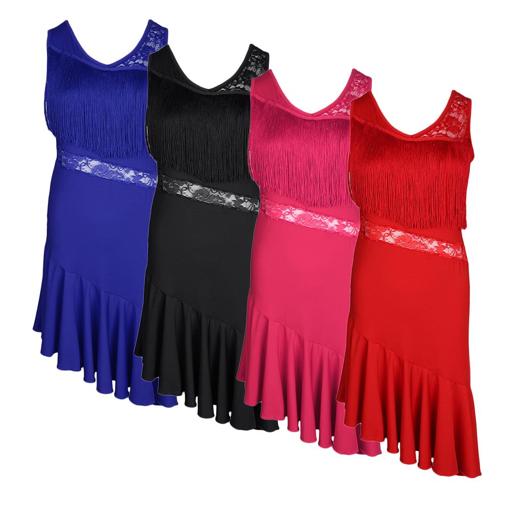 1 Piece Latin For Women Girls Tassel Tango Costume