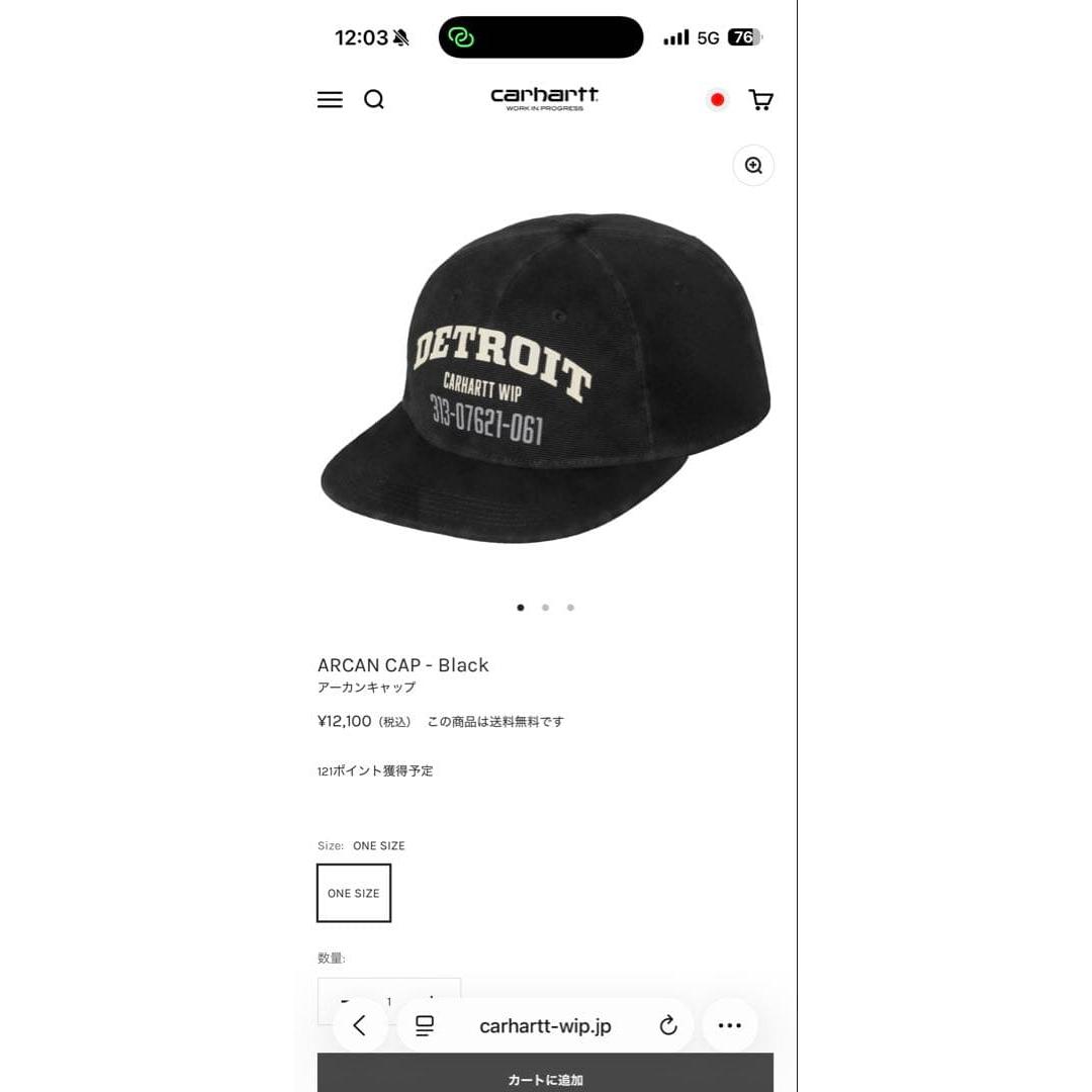 Used Carhartt WIP ARCAN CAP