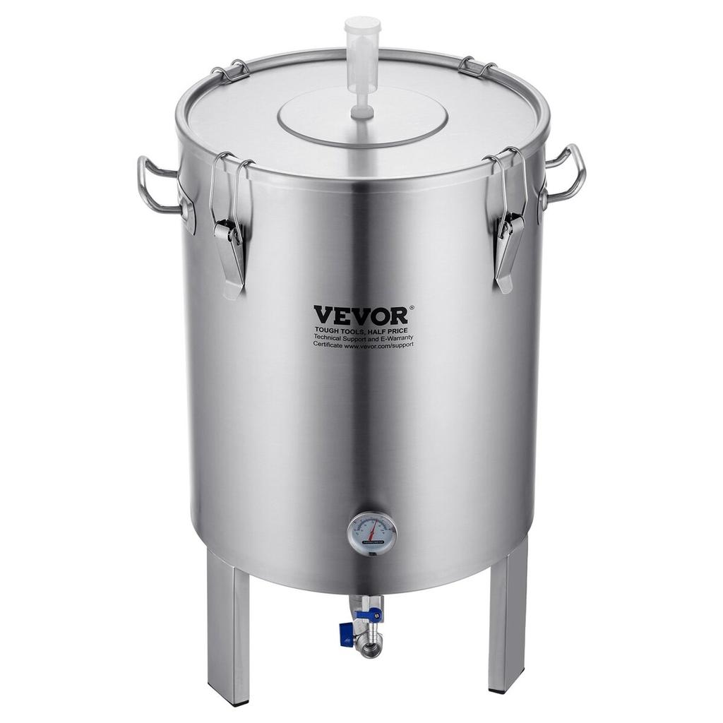304 Stainless Steel Kettle, 60 L Beer Brew Fermentor, Brew Bucket Fermentor for Brewing, Home Brewing Supplies with Base, Kettle Stock Pot Includes