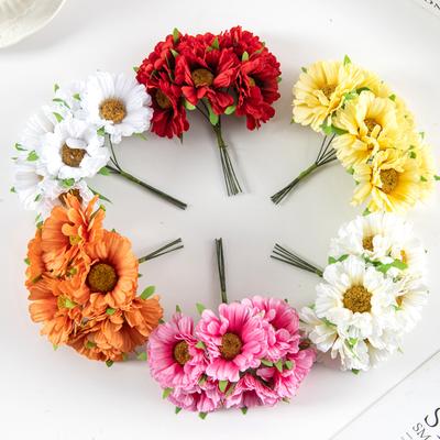 Künstliche Blumen Handgemacht Gerbera Mode Zuhause Garten Braut DIY Geschenkbox Kranz Material Hochzeitsbankett Dekoration Festival