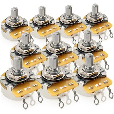 Potentiomètre CTS 450 B250K à axe court divisé, courbe B, pour guitare électrique, basse, 1/4", 10% (Ensemble 10)