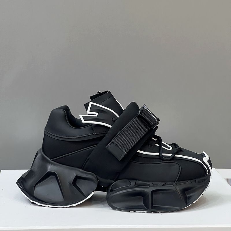 

Мода Новые Черные Папины Массивные Кроссовки Повседневная Вулканизированная Обувь Женские Кроссовки на Высокой Платформе Кроссовки на Шнуровке Женская Обувь 2025 35 чёрный