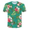 Unisex Plant, Flower & Leaf Print T-Shirt - Crew Neck, Short Sleeve & Breathable