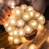 LEDs Snow Pompon Fairy Dandelion String Lights For Festival Christmas Party Wedding Garden Decoration DIY Lighting