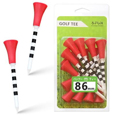 &FUN Golf Tee Bamboo Tee Rubber Head Long Tee Easy