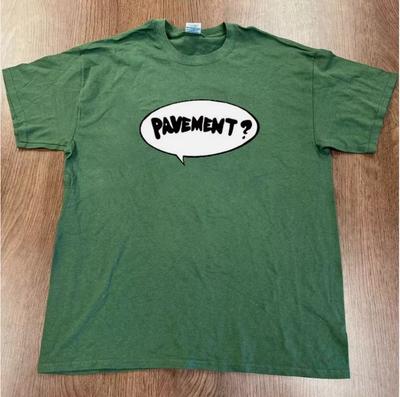 Camiseta Unisex Clásica Verde de Todos los Tamaños con Logo de la Banda Pavement de los 90