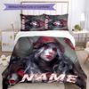 3pcs Custom Name World of Warcraft Bedding Set Duvet Cover Closure Includes 1 Duvet Cover & 2 Pillowcases for All Seasons Bedroom Decor