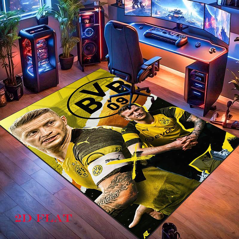 Borussia Dortmund Carpet Rug for Living Room Bedroom Home Sofa Decoration,Kids Play Nonslip Floor Mat