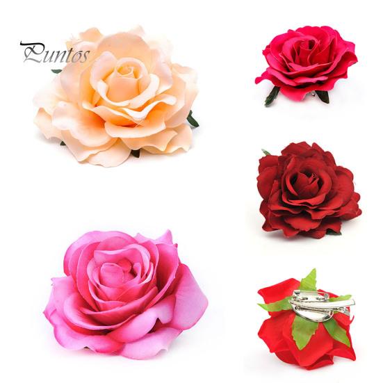 Hair Clip 1Pc Reusable Rose Flower Shape Pins Metal Clips for Dating Fashion Pin