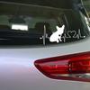 French Bulldog Heartbeat Car Bumper Window Sticker Reflective Decorative Decal