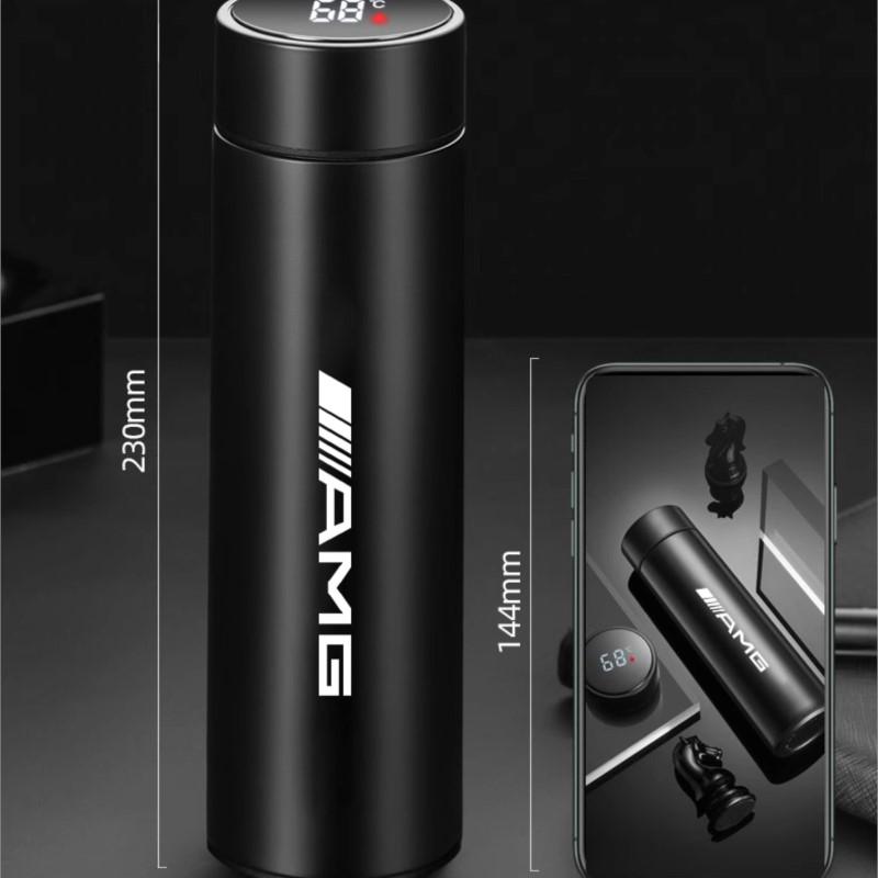 JVC5 500ML CAR INSULATED CUP WATER CUP COFFEE TEA THERMOS KEYCHAIN for Mercedes Benz AMG Smart Fortwo 451 450 453 EQ Forfour Coupe Ca