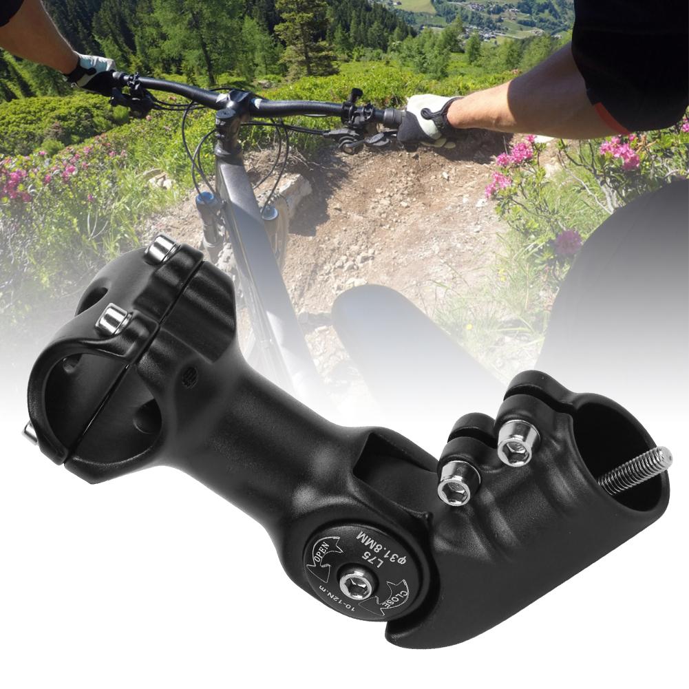 6061 T6 Aluminium Alloy Black Adjustable Angle Mountain Bike Stem Extender Modified Bicycle Adapter