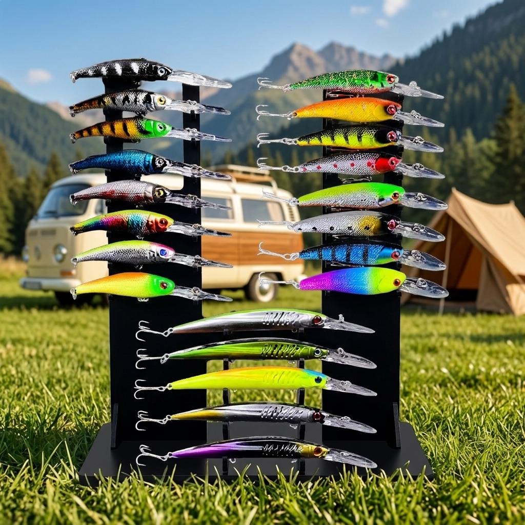 21pcs/set Fishing Lures Kit Freshwater Hard Bass Trout Pike Accessories Including Minnow Lure