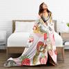 Mofusand Warm Blanket  Girls Boys Plush Throw Blanket Funny Couch Chair Flannel Bedspread Sofa Bed Cover