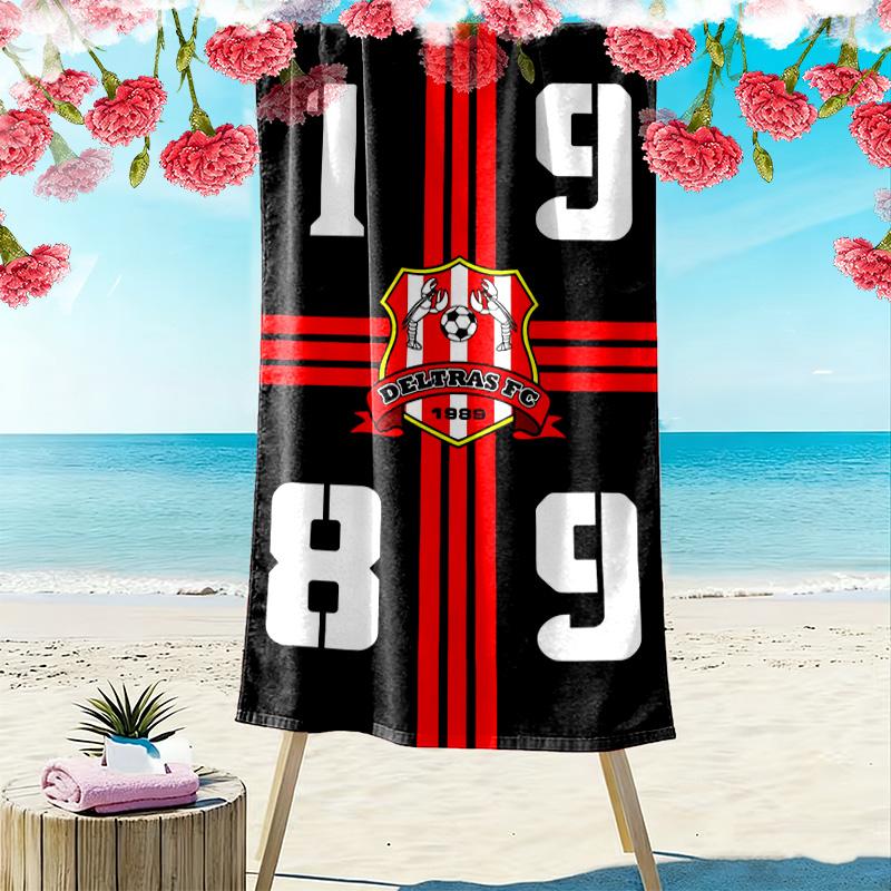 Deltras Fc Print Strandlaken, Groot Zacht Sneldrogend Handdoek voor Strand Camping Zwemmen