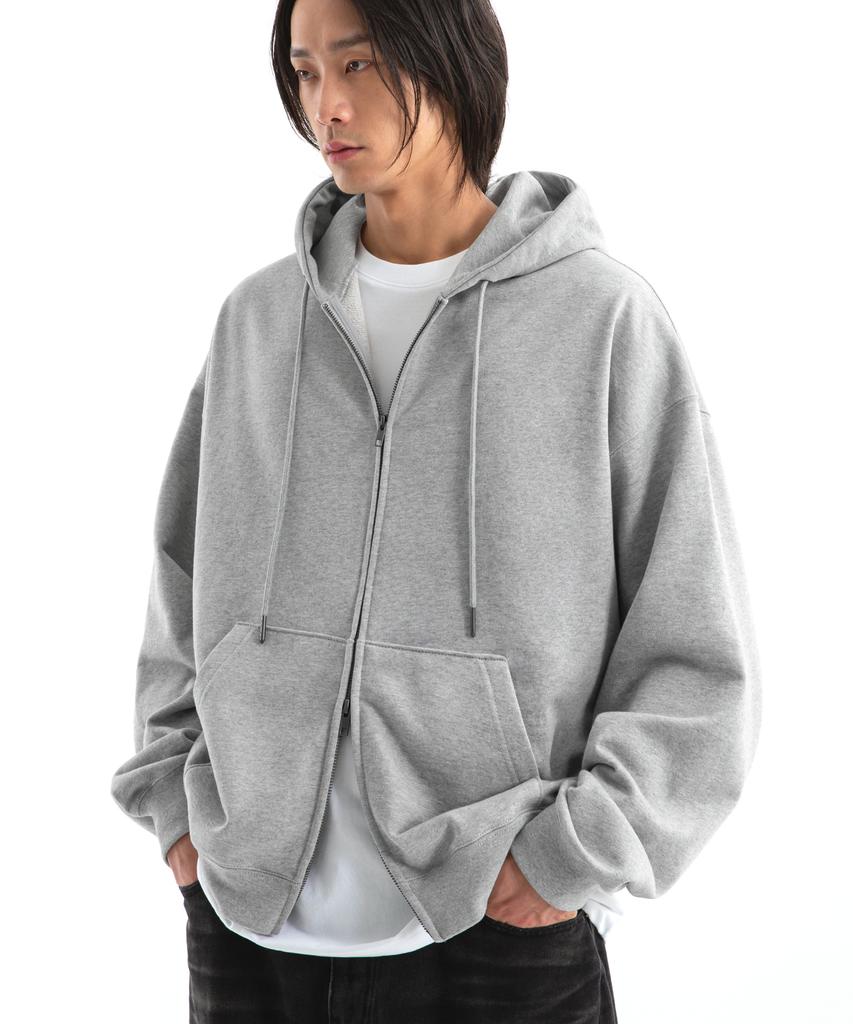 Brenson B. Oversized 2-Way Sweat Zip-Up ( 4 Colors )