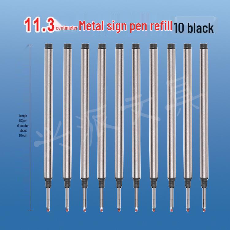 Universal Threaded Metal Ballpoint Pen Refill - Water-Based, Neutral, Business Office Replacement