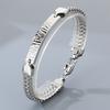 2026 Simple Ins Wind Positive Anti-chain Bracelet, Creative Curved Brand Texture Men's Bracelet