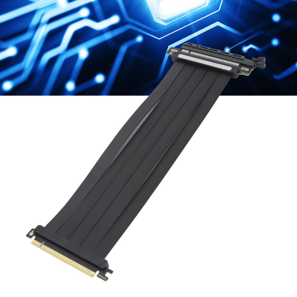 PCIe 4.0 X16 GPU Riser Cable 16X Flexible Cable High Speed Extension Port Adapter 180 Degree   Shielded PCIe Extension Cable
