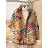 Womens Stand-Up Collar Fleece Sweatshirt With 3D Digital Floral Print Casual Long Sleeve Top Fall 2025