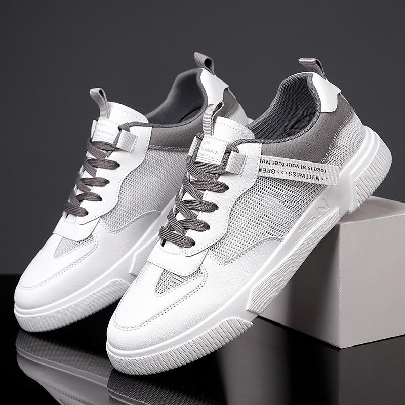 

Дышащие кроссовки мужские вулканизированные туфли шнуровка сетка мужская обувь повседневный комфорт для бега спортивная обувь обувь на платформе tenis masculino 44 серый