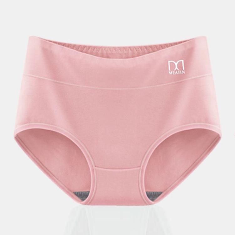 Four Seasons Mei Ya High Waist Cotton Women's Panties - Antibacterial Crotch, Hip Lifting, Abdomen Shaping Triangle Design.