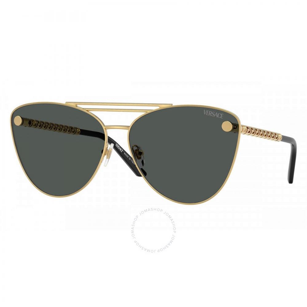 Versace Dark Grey Cat Eye Ladies Sunglasses Ve2267 100287 64