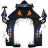 Arche Gonflable d'Halloween, 4 Fantômes, Lumières LED, Étanche, 300 x 76 x 300 cm