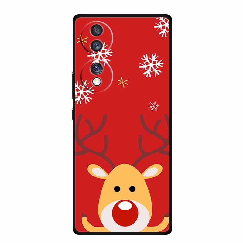 Case For Honor 70 Pro Plus Christmas Soft Silicone TPU Phone Back Cover For Huawei Honor 70 Pro+ Honor70 Lite Cartoon Capa Funda