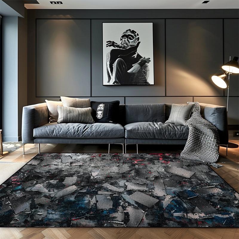 Luxuriöse graue Teppiche im nordischen Stil Wohnzimmer Hochwertige Heimdekoration Sofa Große Flächenteppiche Lounge Ankleidezimmer Weiche rutschfeste Matten