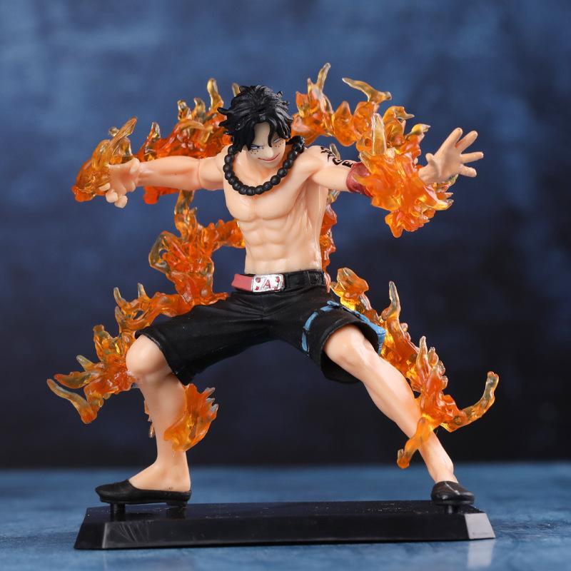 Anime One Piece Portgas D Ace Battle Fire Action Figures Toys  Collectible Figurines PVC Model Toy Gift for friend
