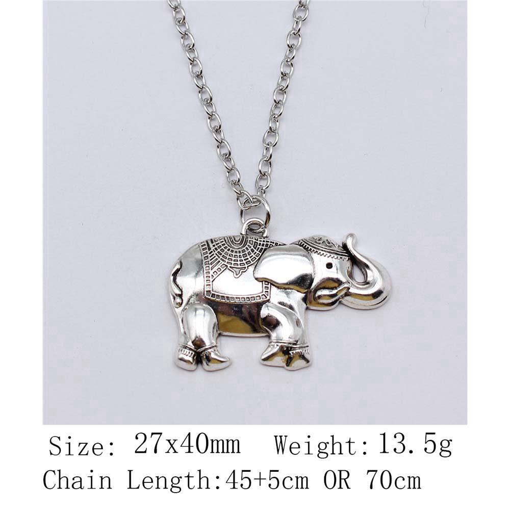 Cadouri pentru femei Noutăți în coliere Colier cu lanț lung cu elefant de 45 cm sau 70 cm Lucruri ieftine