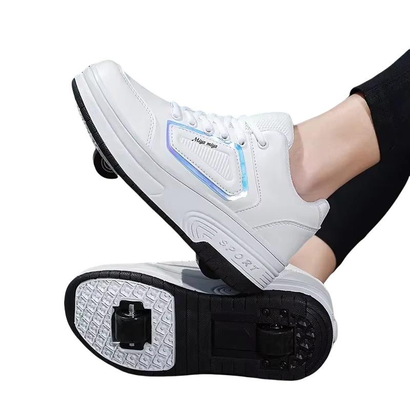New Running Children Casual Sneaker 4 Wheel Adult Kids Outdoor Sports Dual-Use Walk Roller Skate Shoes Roller For Women