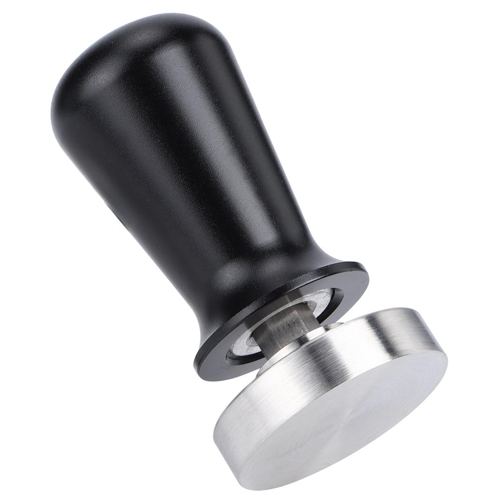 51mm Flacher Boden Edelstahl Feder Kaffee Tamper Pulver Stampfwerkzeug für Zuhause Kaffeehaus