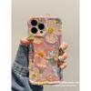 Floral Oil Paint Iphone 14 Pro Silicone Protector With Blue Light For Home Use