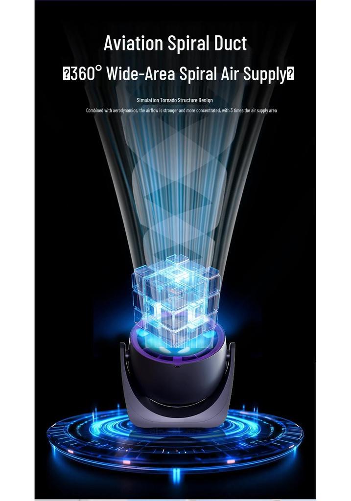Compact USB Charging Desktop Fan with Digital Display and Wall-Mount Option