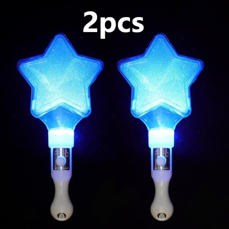 2pcs Heart Star Lightstick Glow Light Rods Concert Luminous Stick Flash Sticks Wedding Party Atmosphere Props