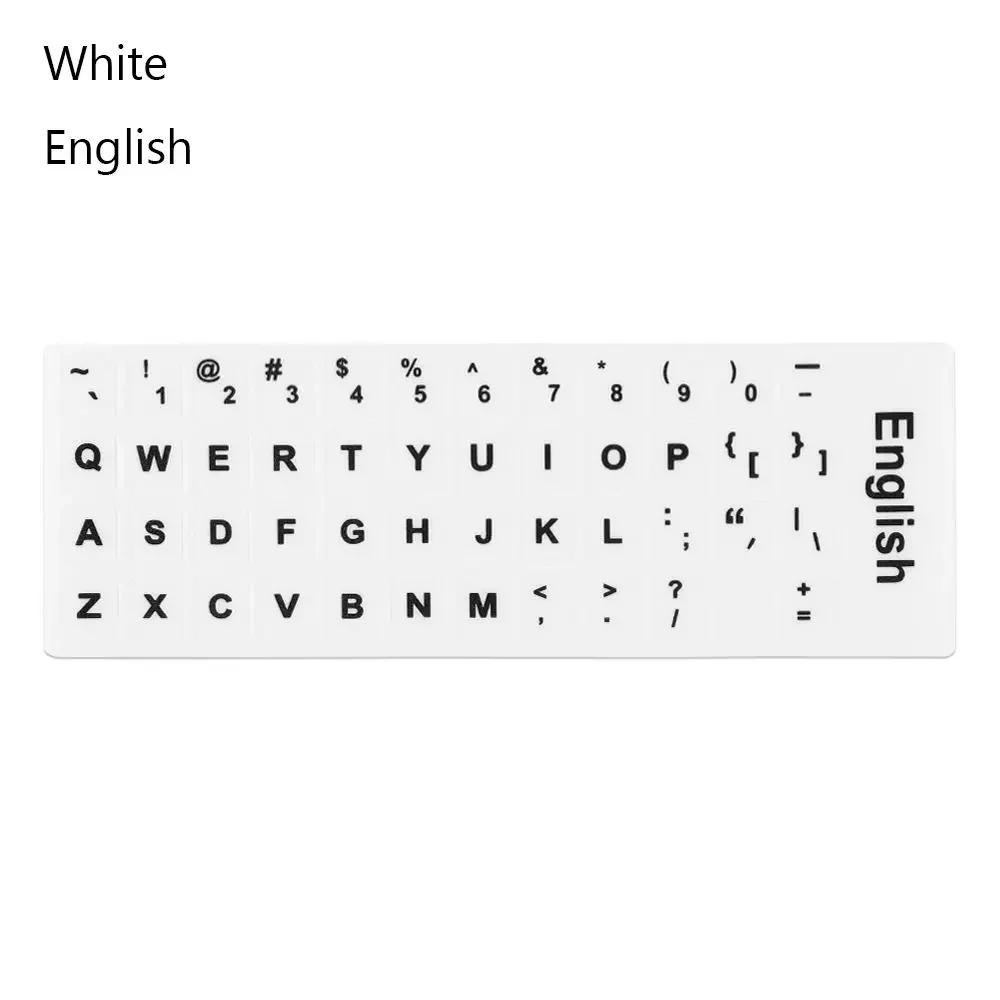 Adesivos de Teclado Multilíngue DIY Espanhol/Inglês/Russo/Alemão/Árabe/Italiano/Japonês Substituição de Letras Para Laptop PC