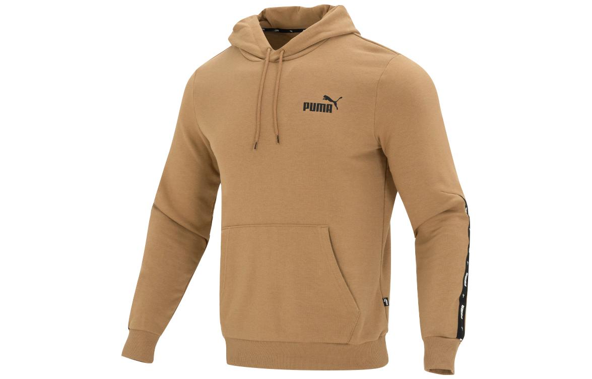 PUMA ESSENTIALS Sweatshirts Men s Khaki Hooded Moderate Regular 849590-85 XL