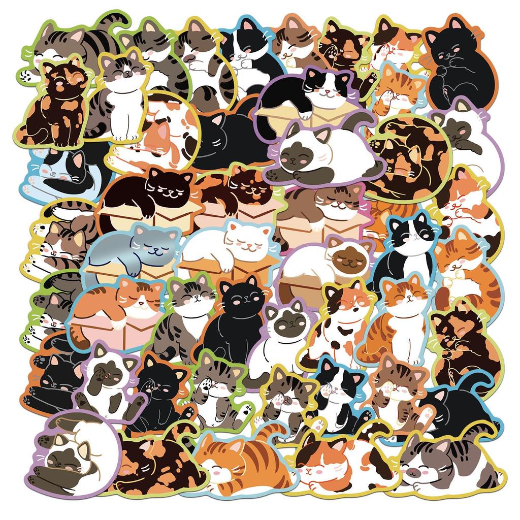 Adorable Kitten & Puppy Stickers: Creative, Waterproof Decals for Notebooks, Bottles, Phones, Skateboards, and Journals.