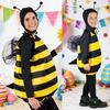 Honeybee Costume Bees Antenna Headband Cap Bumble Bees Wing Tunics 3pcs Bees Costume Kit for Halloween Cosplay Party