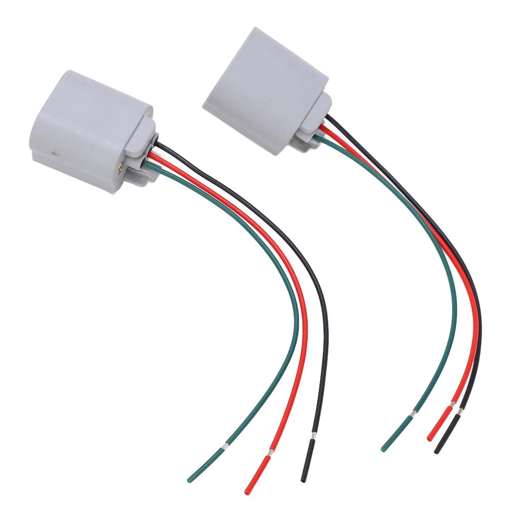 2Pcs H13‑2 Female Adapter Harness High Temperature Resistance Replacement Socket Wiring Harness