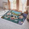 Anime N Nintama Rantarou Floor Mat Eco  Flannel Doormat Non Slip Odorless Indoor Floor Rug Soft Short Plush Home Mat