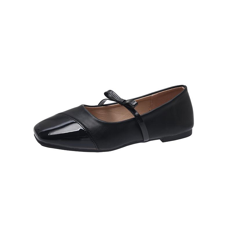 Fashion Mary Jane Flat-soled Single Shoes for Women's New Spring and Autumn Retro Shallow Mouth Single Shoes for Women