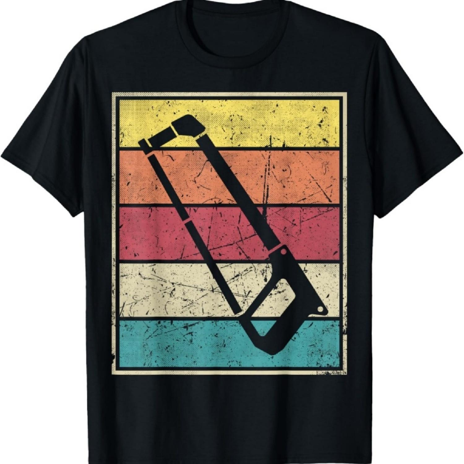 

Hacksaw. Retro Vintage With Classic Stripes. T-Shirt XXXXXL