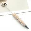 Customizable Writing Pen DIY Beadable Pen, Rhinestone Faux Pearl Ballpoint Fancy Glitter Jeweled for Crafting, Student Stationery Office Tools