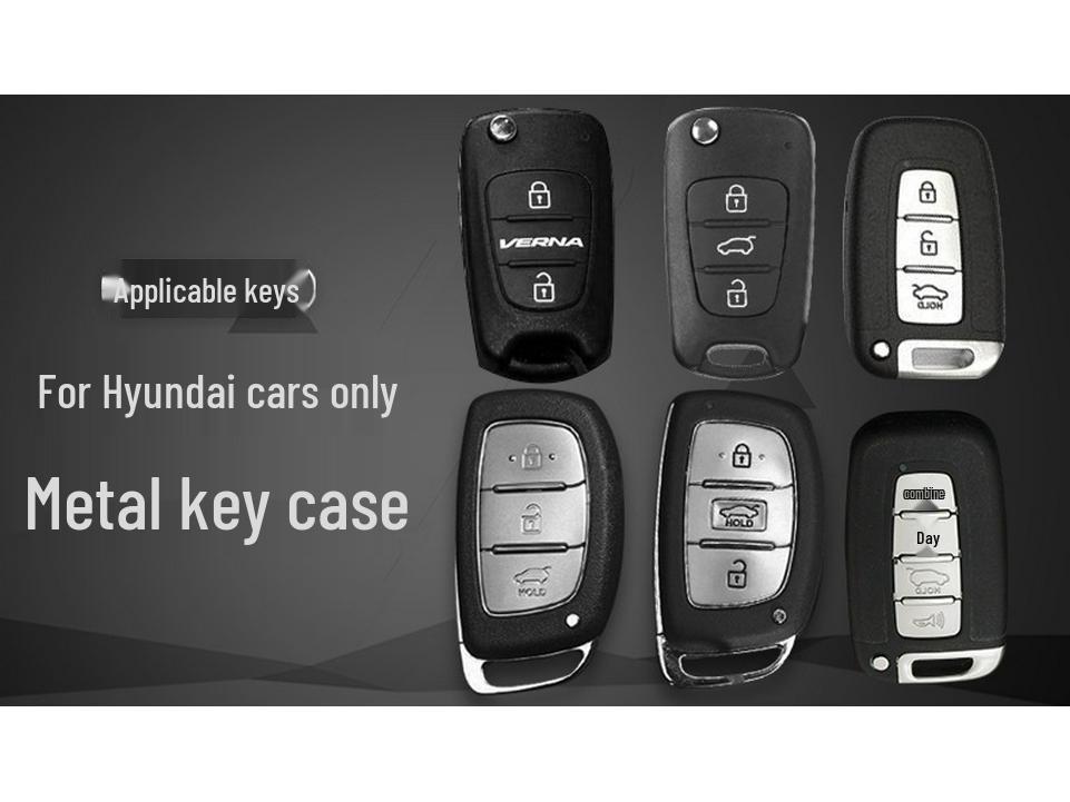 Hyundai Mistra, Elantra, ix35, Santa Fe, Sonata 9, Tucson Genuine Leather Car Key Cover