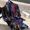Women Scarf Silk Scarves Spring and Summer Fashion Printing Shawl Temperament Long Wrap Thin for Travel Warm Neck Sun Protection